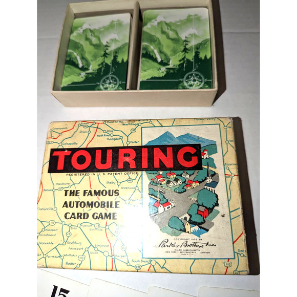 Vintage 1955 Touring Card The Famous Automobile Game Complete PB Rare - Picture 3 of 6